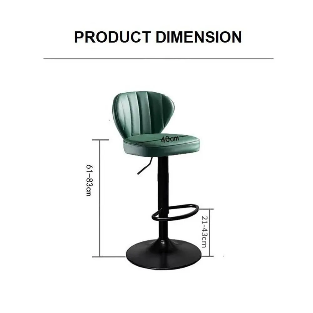 2 Pcs Bar Stools Kitchen Bar Stool Leather Barstools Swivel Gas Lift Counter Chairs BS8405 Brown
