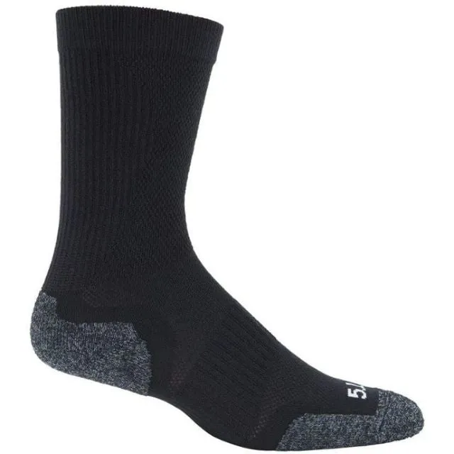 5-11 Slip Stream Large Men Tactical Sock Black