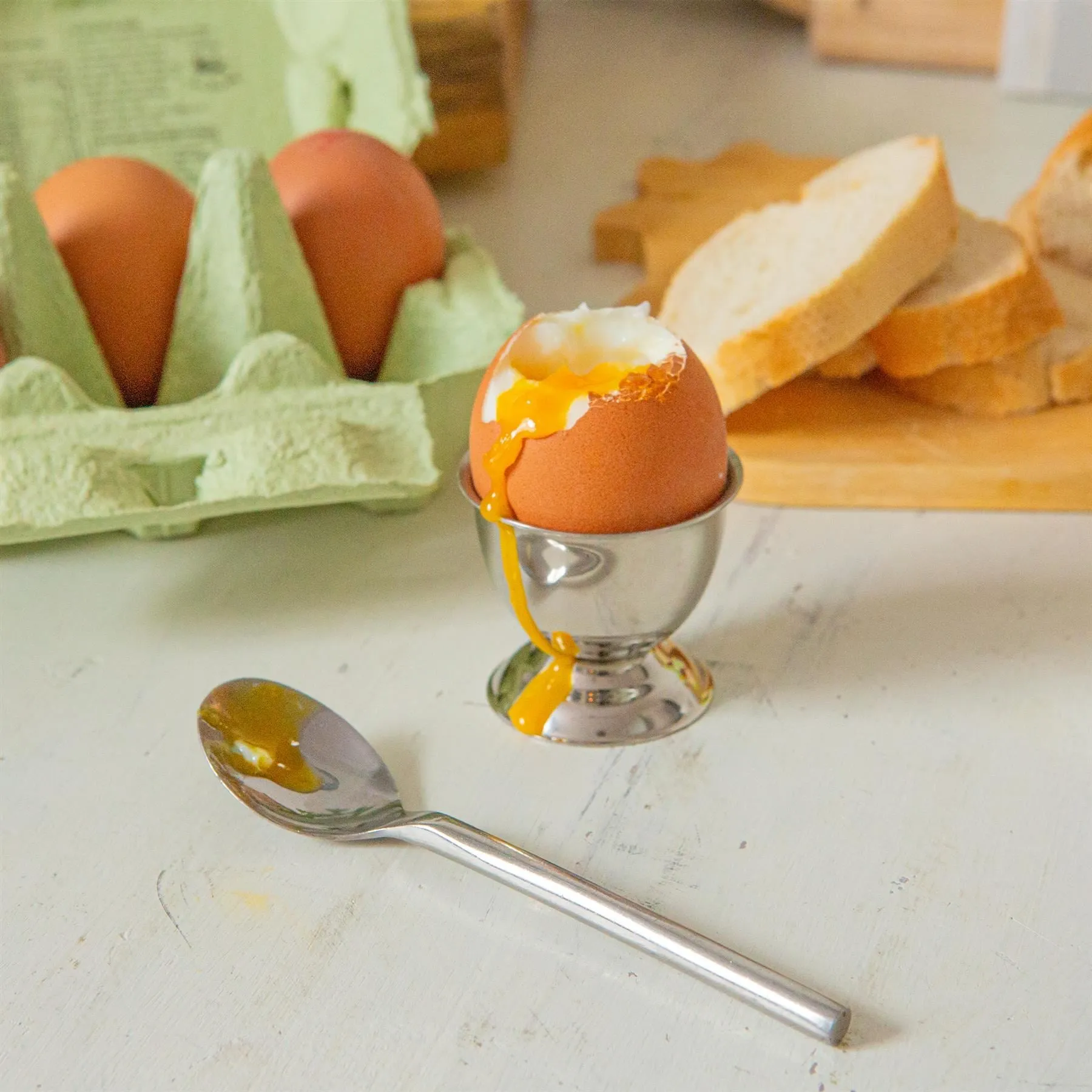 5cm Stainless Steel Egg Cups - Pack of 6 - By Argon Tableware