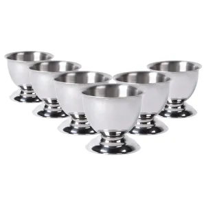 5cm Stainless Steel Egg Cups - Pack of 6 - By Argon Tableware