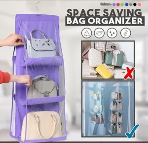 6 Pocket  Multi-Purpose Wardrobe Hanging Foldable Handbag Storage Organiser