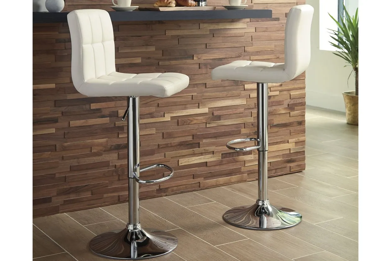 Bellatier Bone Adjustable Height Bar Stool (Set of 2)