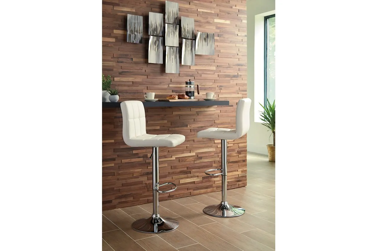 Bellatier Bone Adjustable Height Bar Stool (Set of 2)