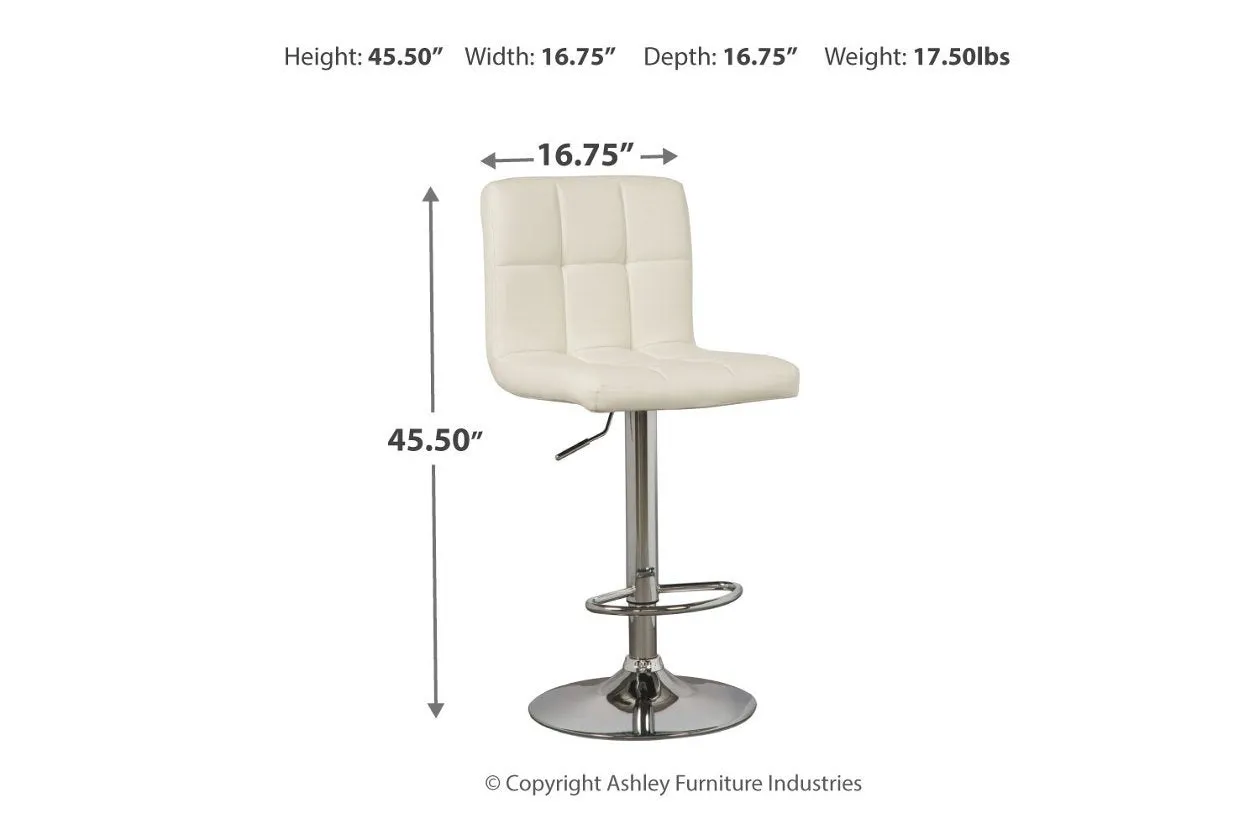 Bellatier Bone Adjustable Height Bar Stool (Set of 2)