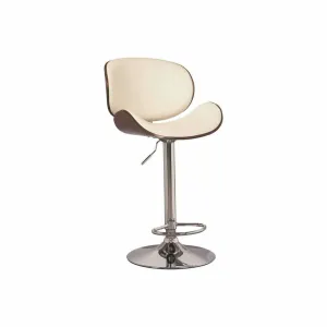 Bellatier Wood Finish Bar Height Bar Stool(Bone)
