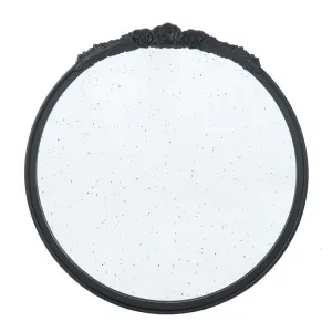Bingley Rose Black Round Mirror