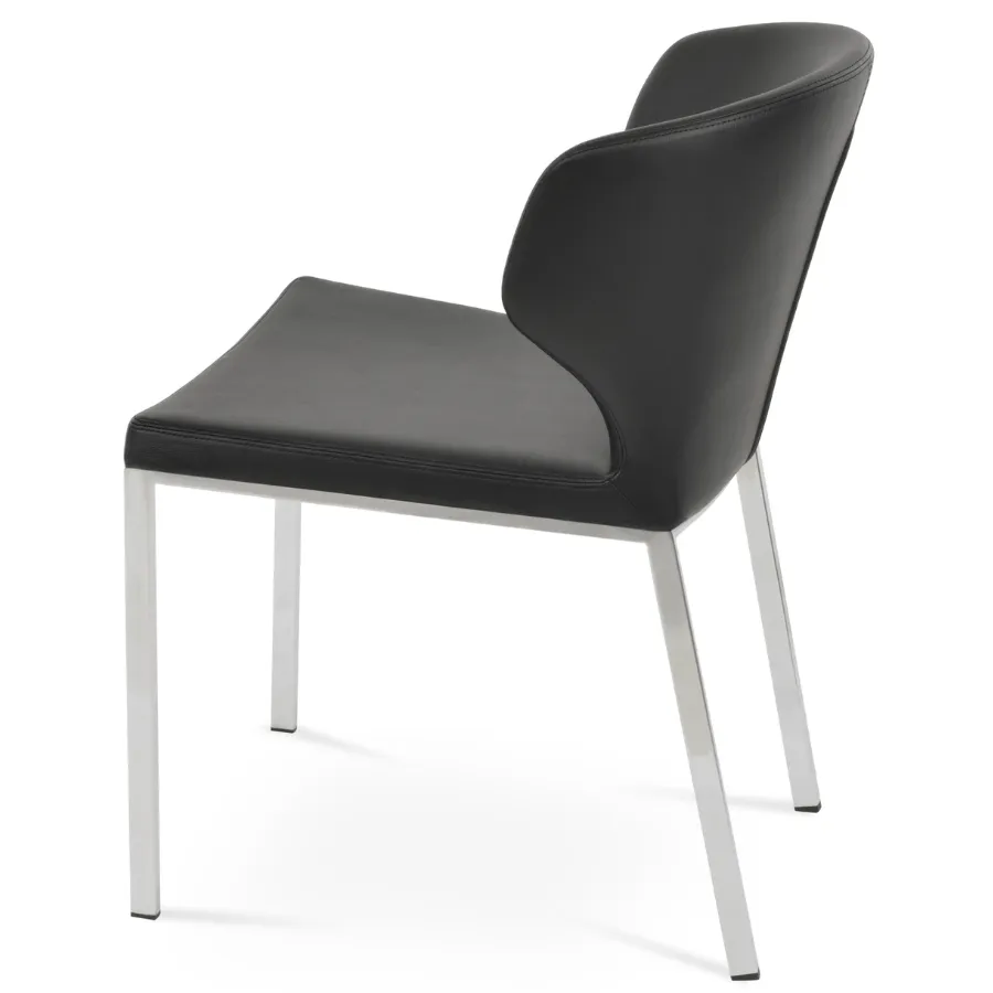 Black Metal Dining Chairs Amed PLUS