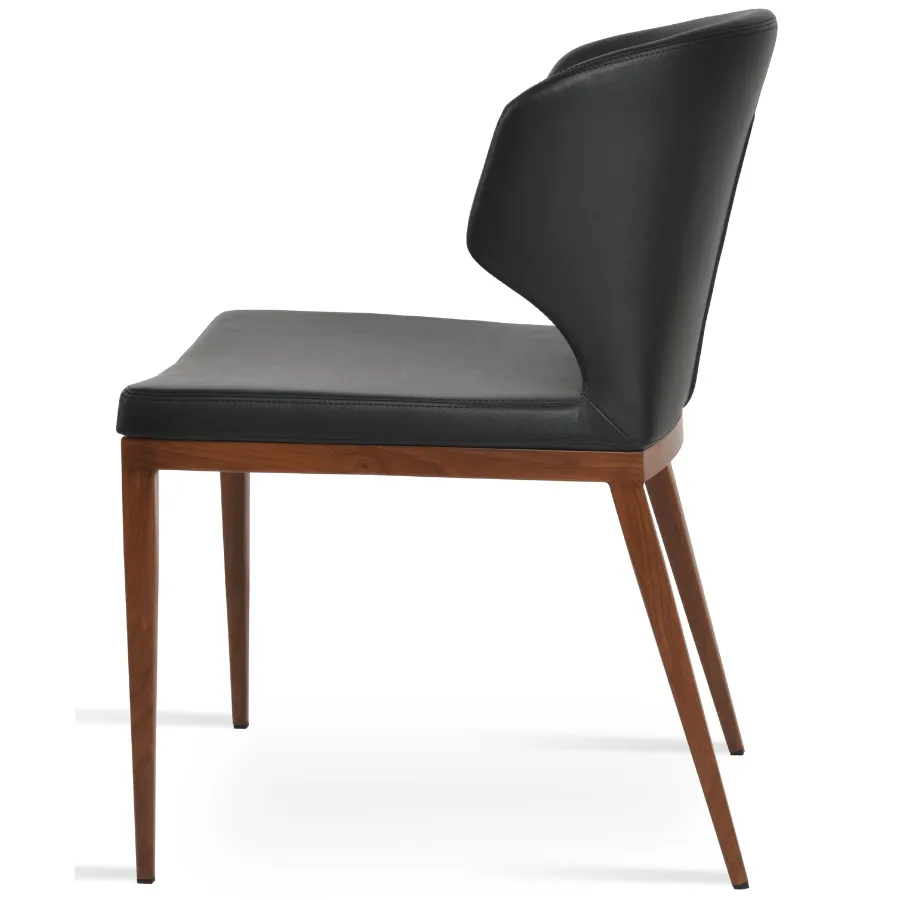 Black Metal Dining Chairs Amed PLUS