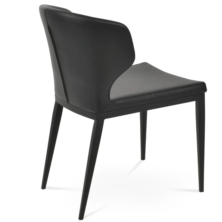 Black Metal Dining Chairs Amed PLUS