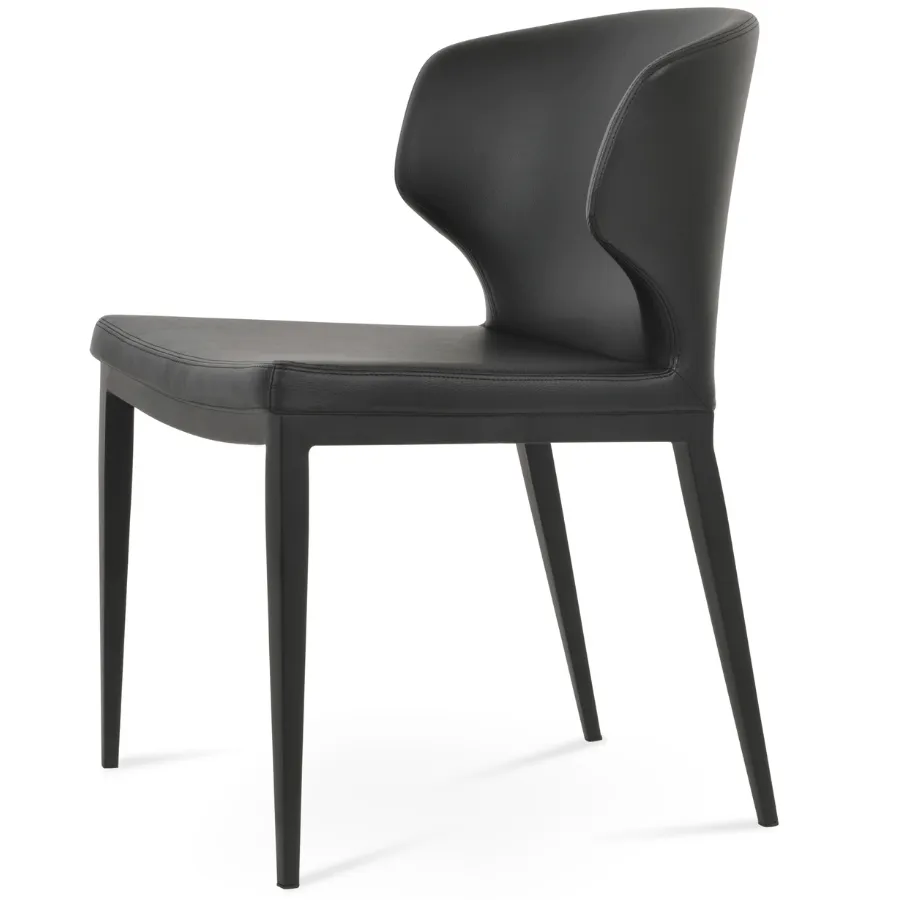Black Metal Dining Chairs Amed PLUS