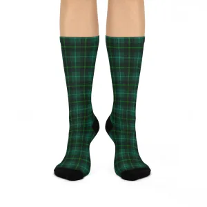 Blackwatch Plaid Design Cushioned Crew Socks