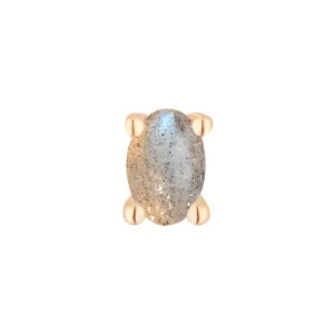 BUDDHA JEWELRY LABRADORITE OVAL - THREADLESS END