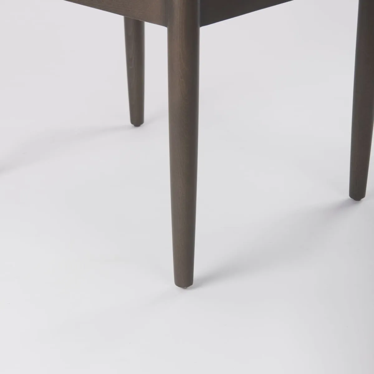 Cavett Dining Chair Cream Bouclé Fabric | Dark Brown Wood