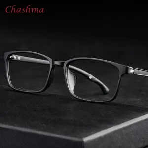 Chashma Ochki Unisex Full Rim Square Tr 90 Titanium Eyeglasses 5106