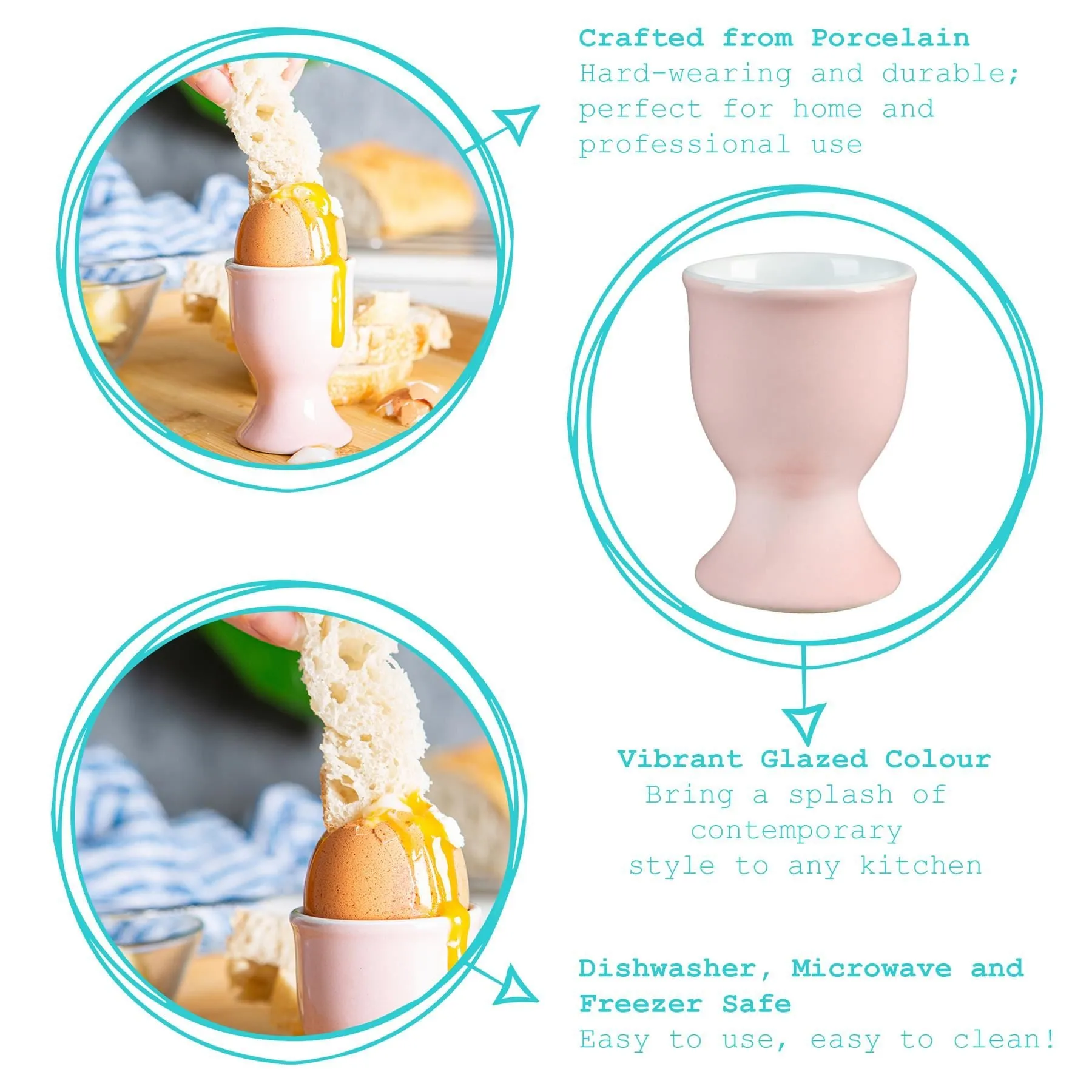 China Egg Cups - Pack of 6 - By Argon Tableware