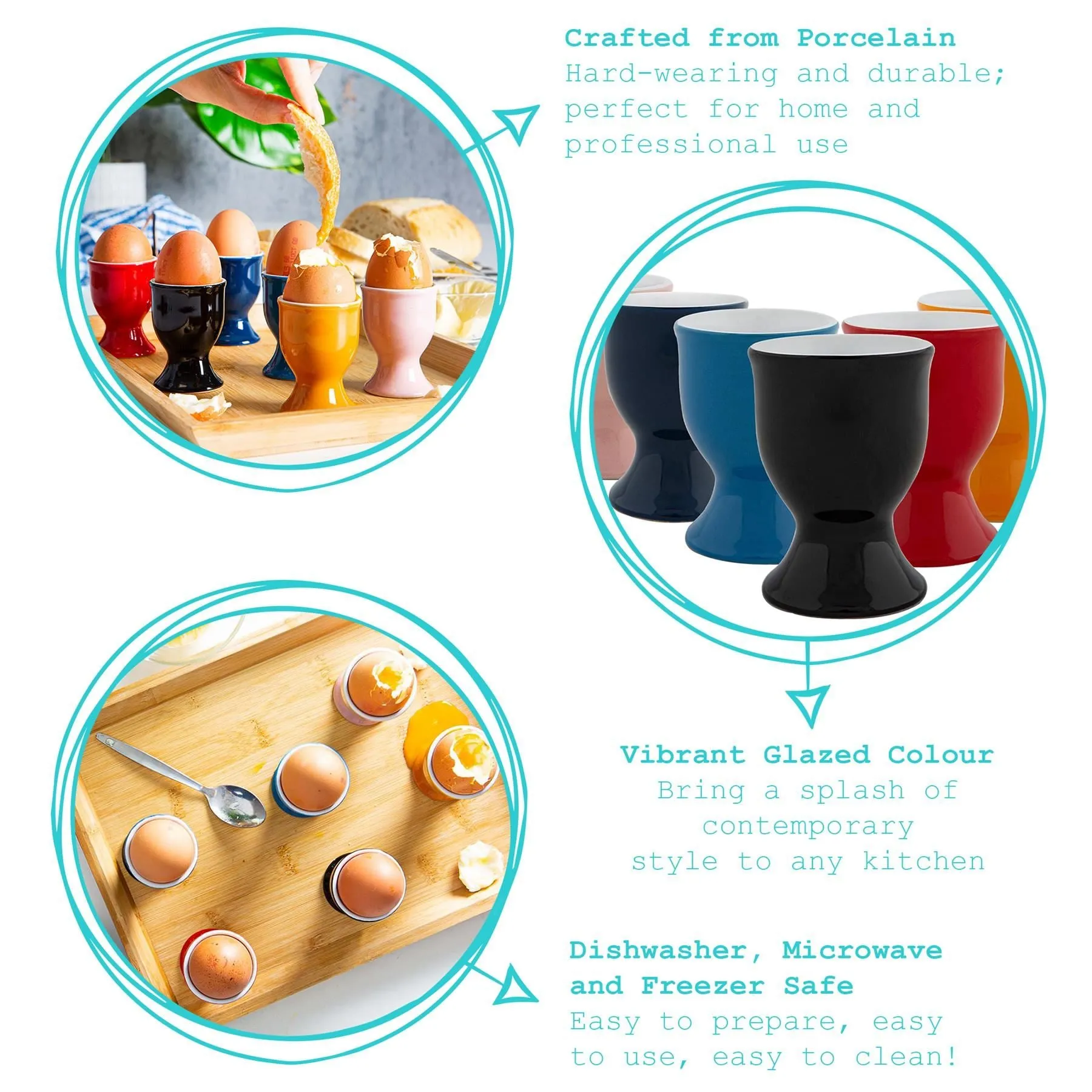 China Egg Cups - Pack of 6 - By Argon Tableware