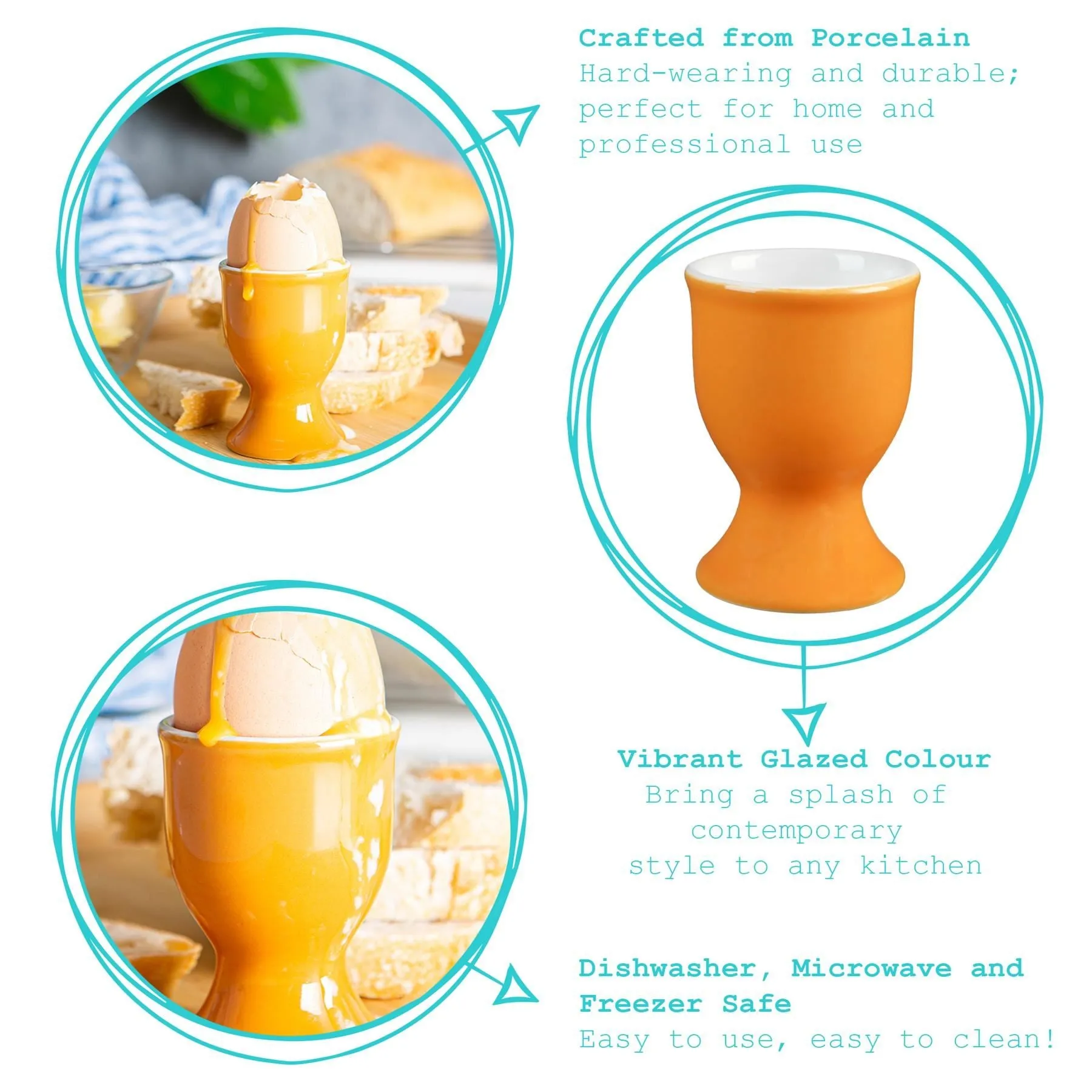 China Egg Cups - Pack of 6 - By Argon Tableware