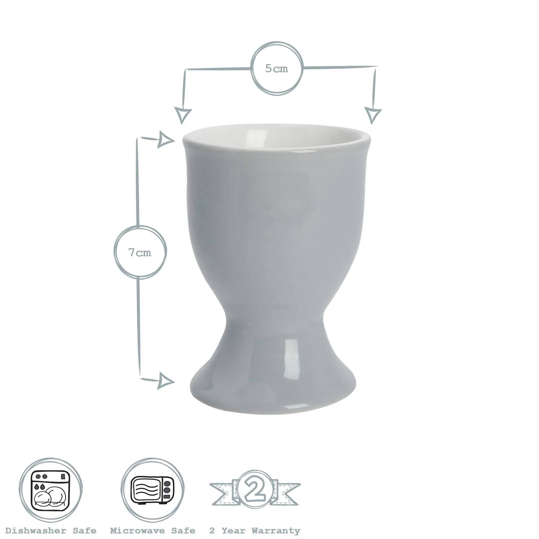China Egg Cups - Pack of 6 - By Argon Tableware