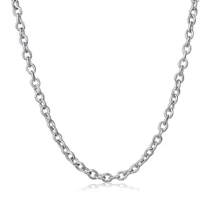 Classic Solid 925 Silver Anchor Chain Necklace For Men and Women