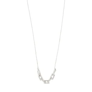 COBY recycled crystal pendant necklace silver-plated