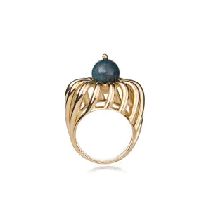 Crown Ring with Apatite