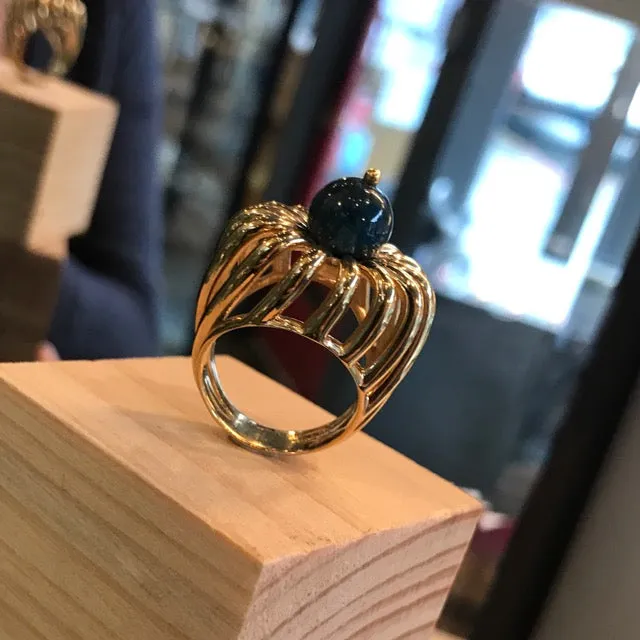 Crown Ring with Apatite