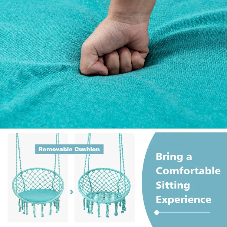 Cushioned Hammock Swing Chair with Hanging Kit
