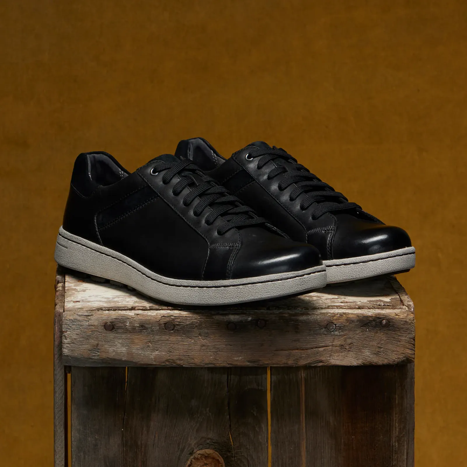 Dansko Trevor Lace Up Sneaker (Men) - Black Burnished Calf