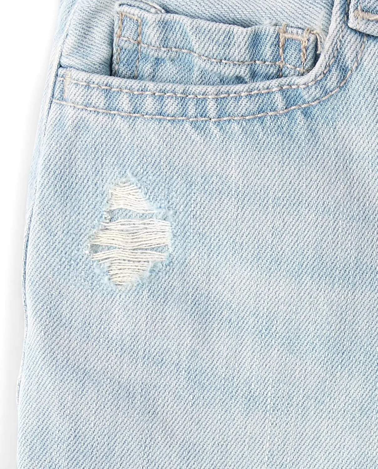 Denim Midi Shorts