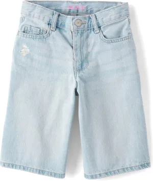 Denim Midi Shorts
