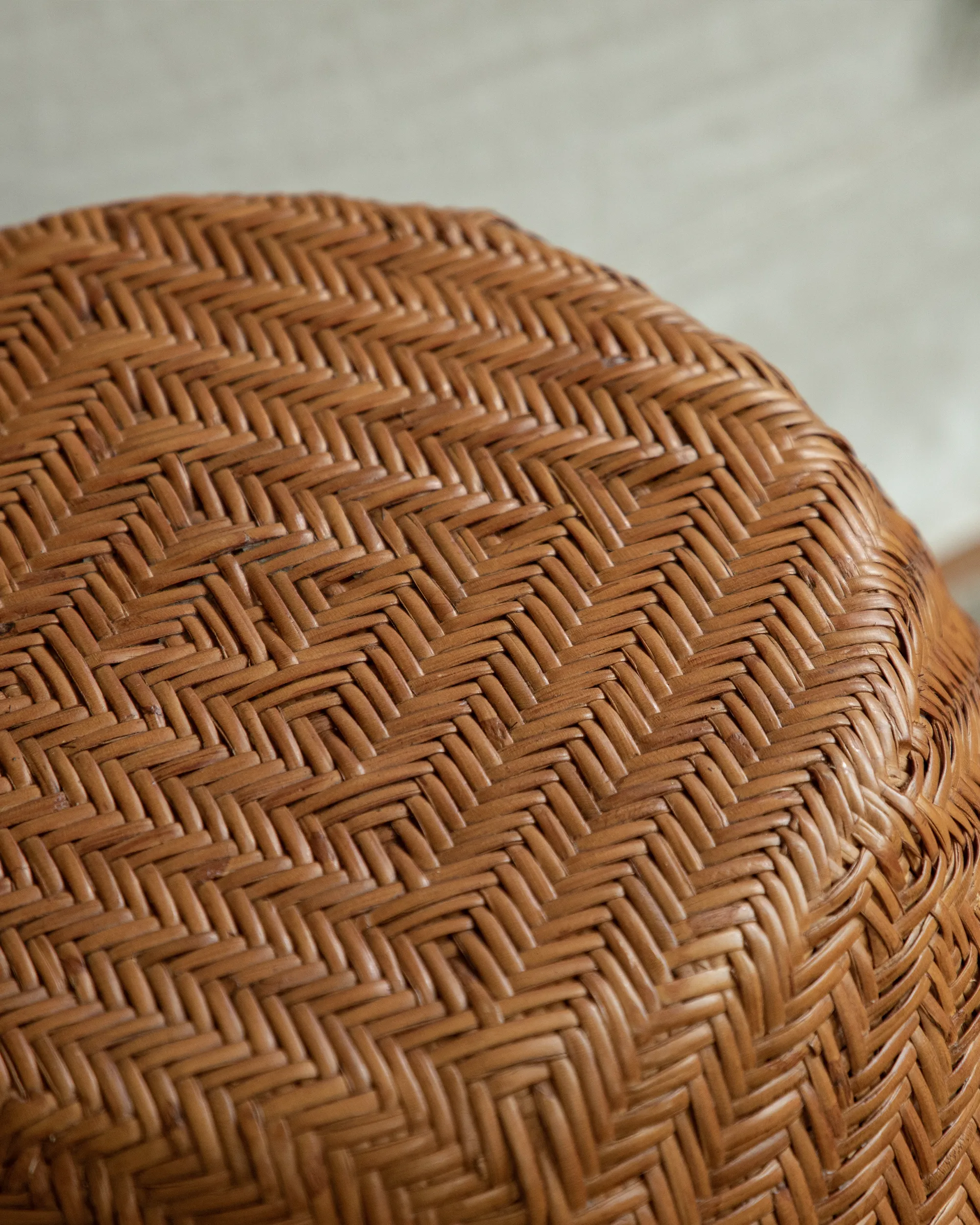 Drum Rattan Side Table