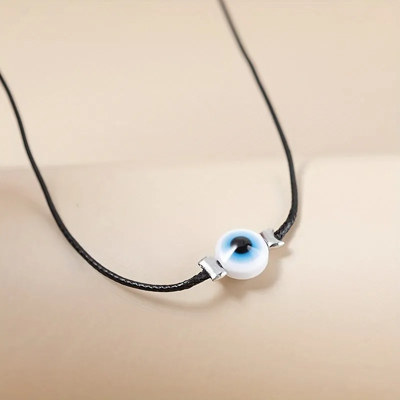 Evil Eye Protection Anklet with Waterproof PU Beads
