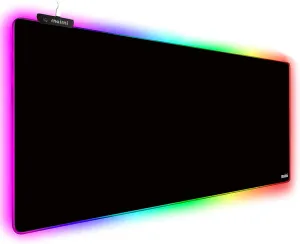 Extended RGB Gaming Mouse Pad, Extra Large Gaming Mouse Mat for Gamer, Waterproof Office DEST Mat with 10 Lighting Mode, for PC Computer RGB Keyboard Mouse - 31.5'' x 11.8" x 4mm (Black)