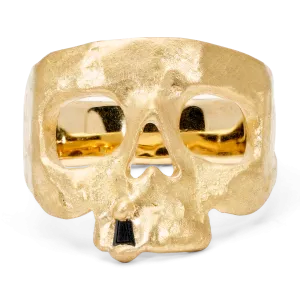 Extra Small Black Snaggletooth Skull Ring - Size 4.5 - 11771