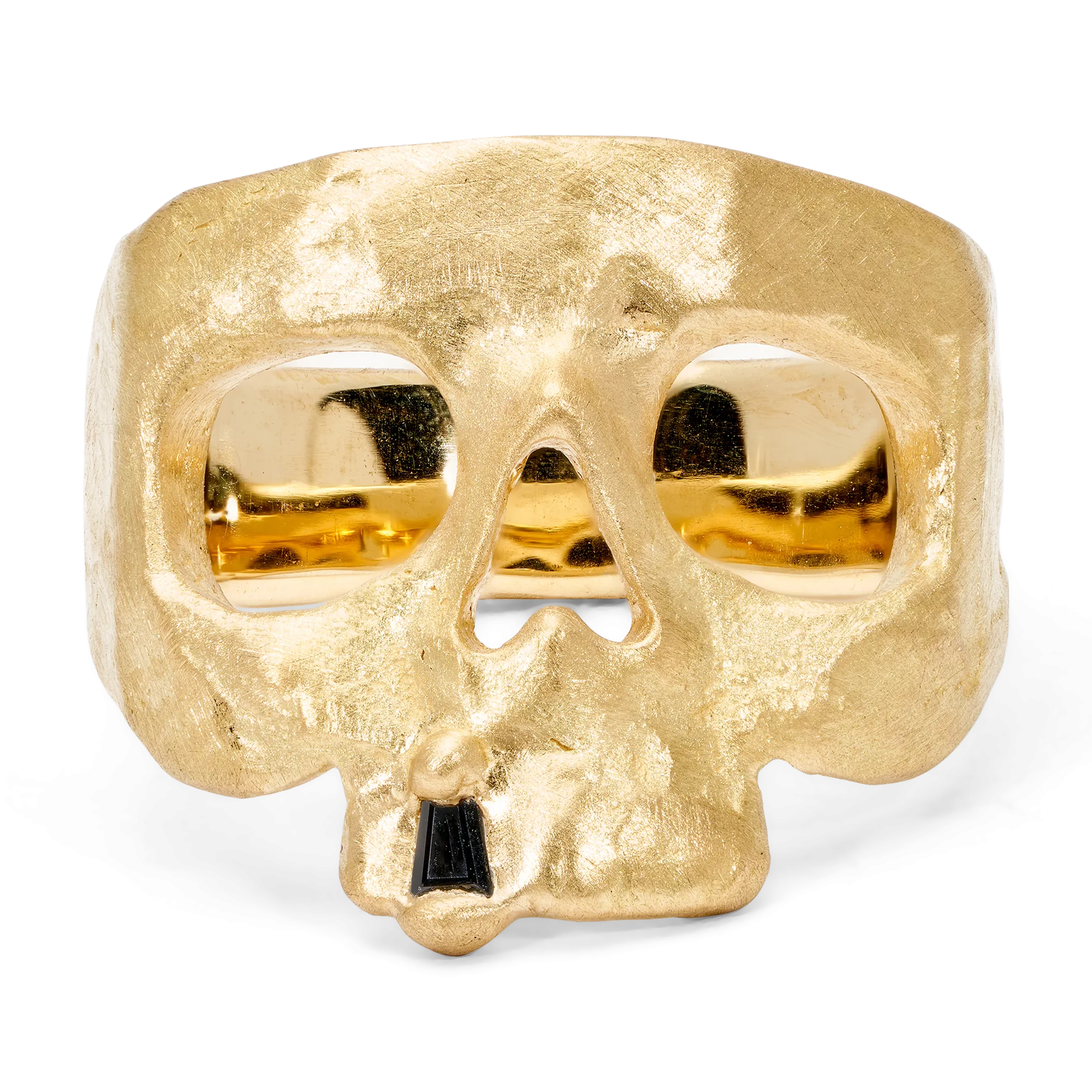 Extra Small Black Snaggletooth Skull Ring - Size 4.5 - 11771