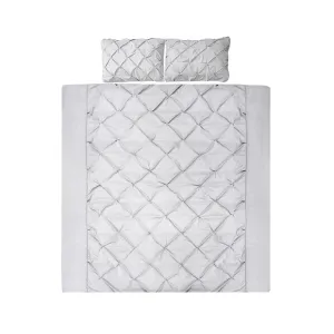 Giselle Bedding Queen Size Quilt Cover Set - Grey