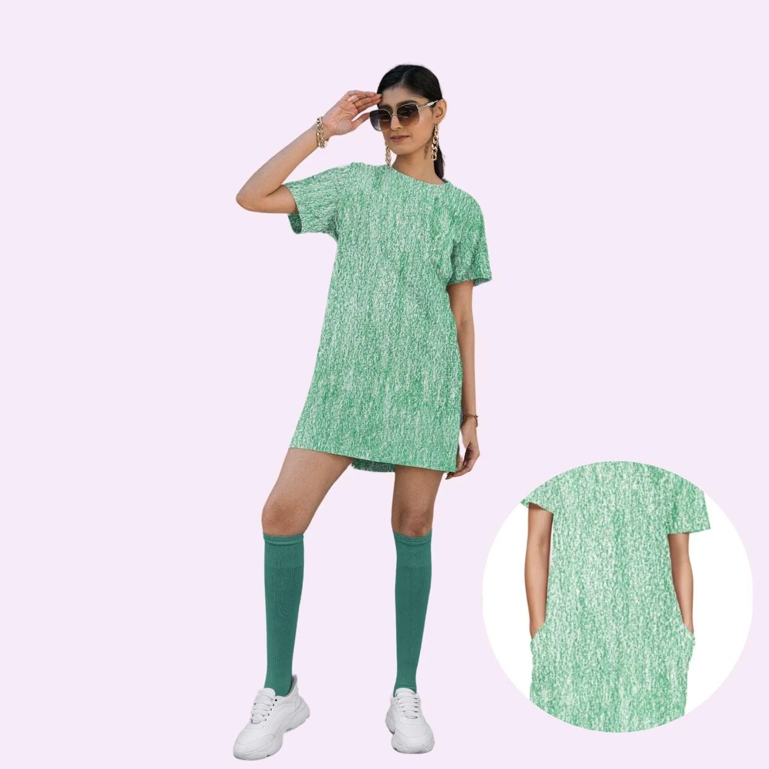 Green Crayon - Women's T-Shirt Dress