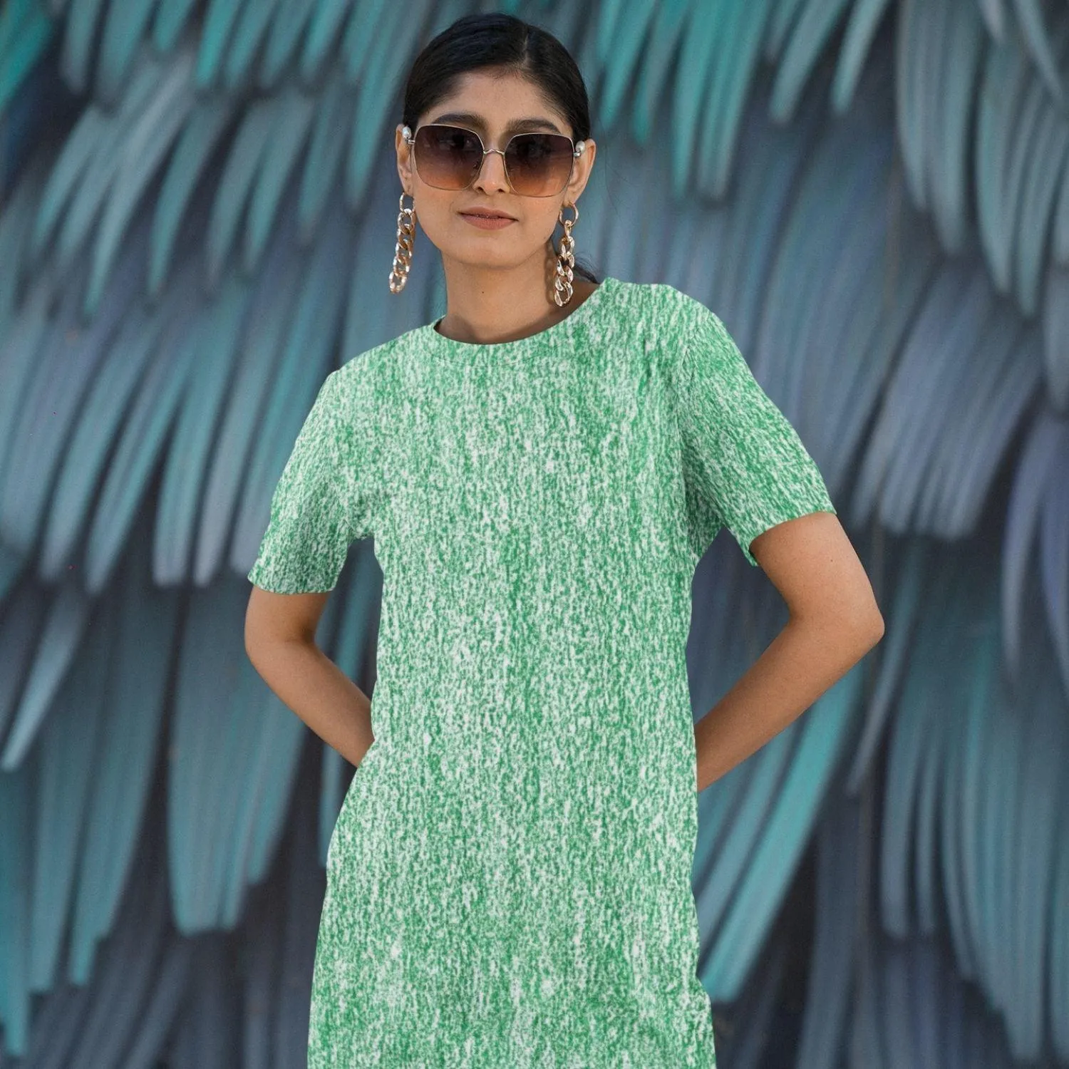 Green Crayon - Women's T-Shirt Dress