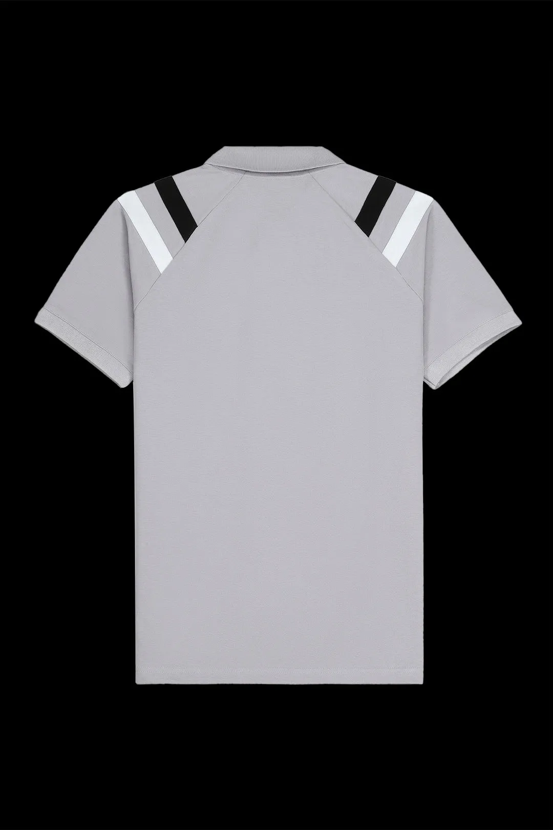 Grey Cut & Sew Raglan Polo Shirt (Plus Size) - S23 - MP0231P