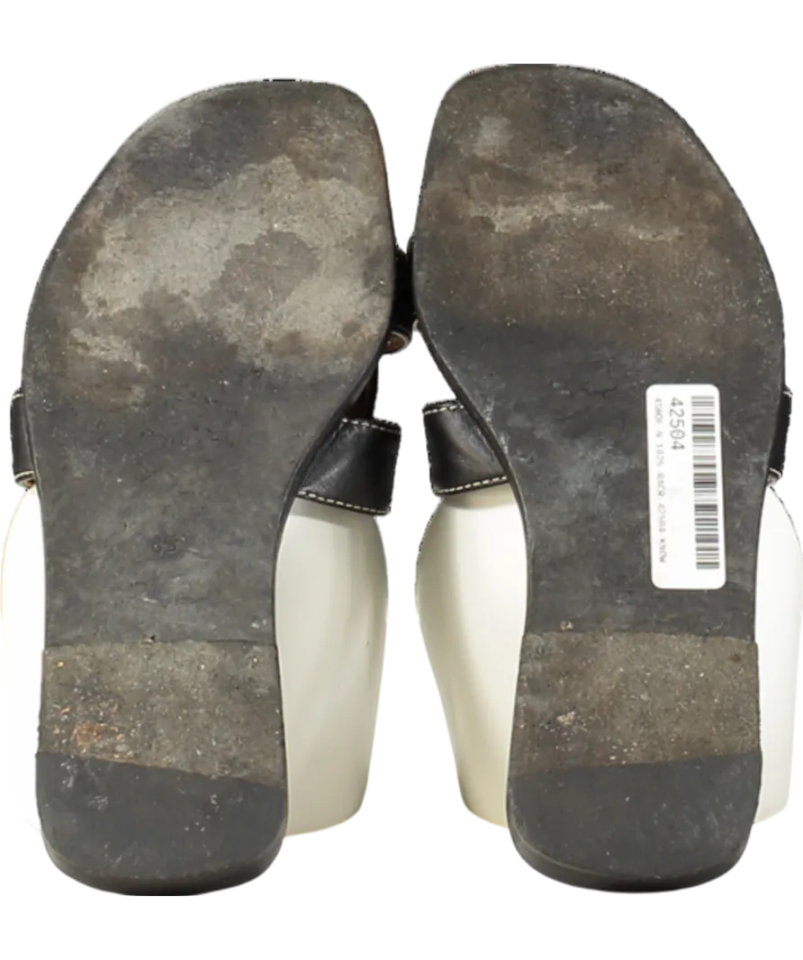HERMÉS Black Leather Iconic Oran Sandal UK 2 EU 35 👠