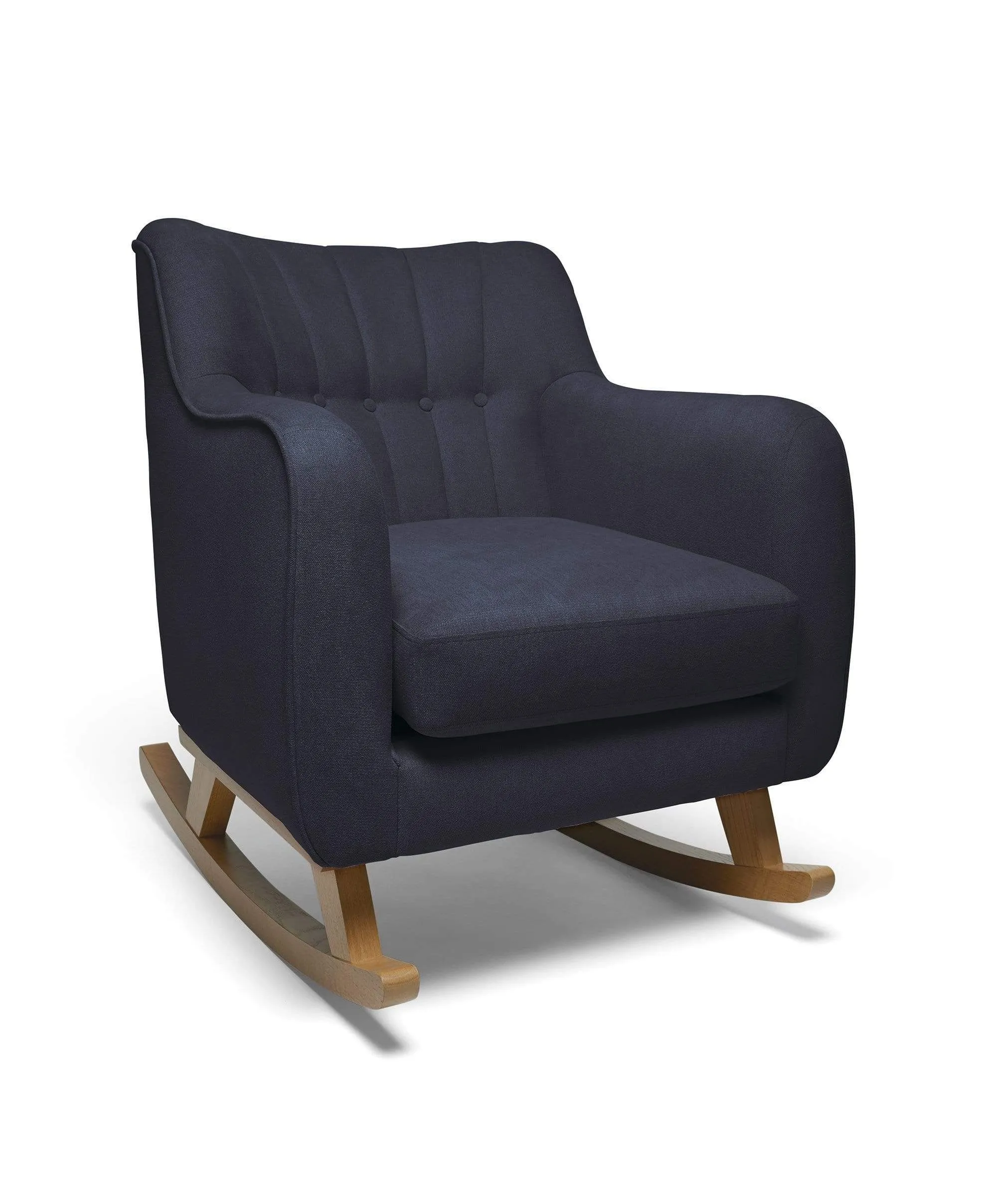 Hilston Nursing Chair & Footsool Set - Navy Woven