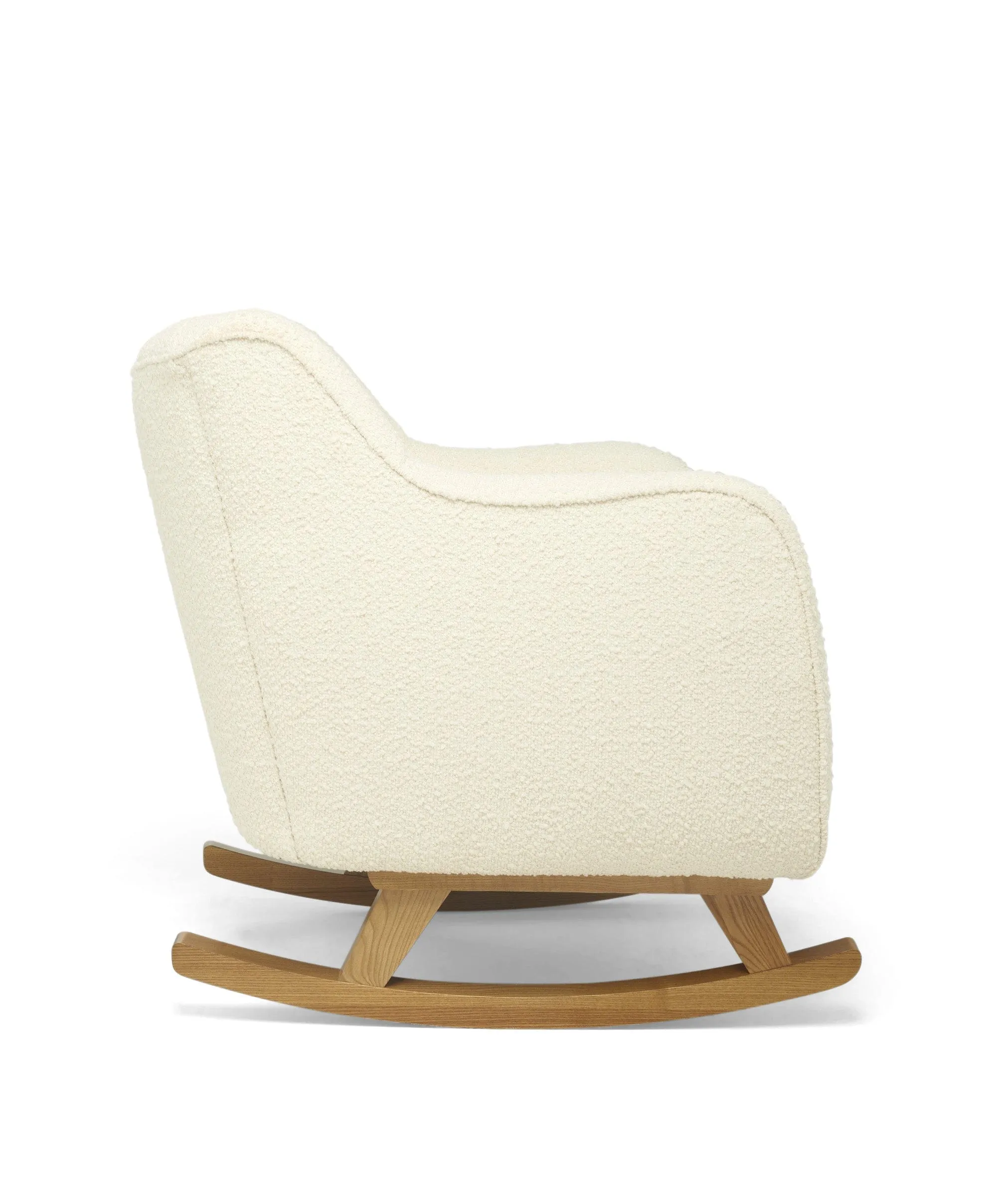 Hilston Nursing Chair & Footsool Set - Oyster Chenille Boucle