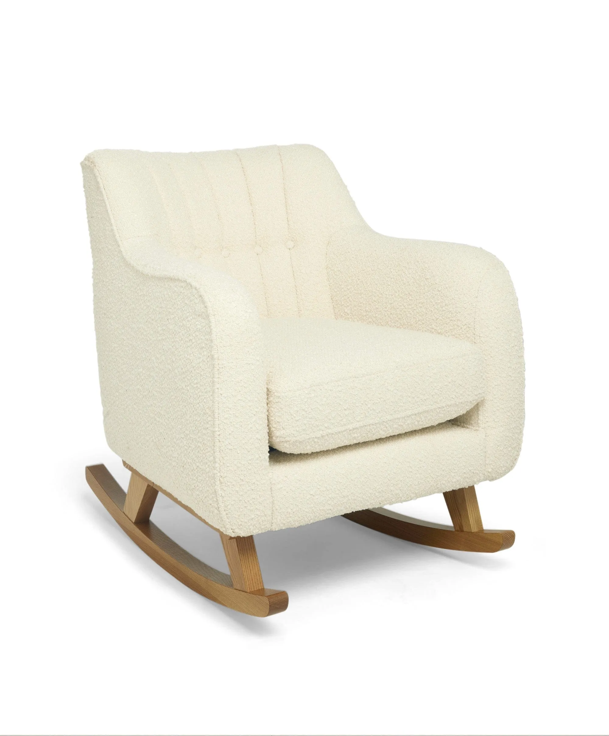 Hilston Nursing Chair & Footsool Set - Oyster Chenille Boucle