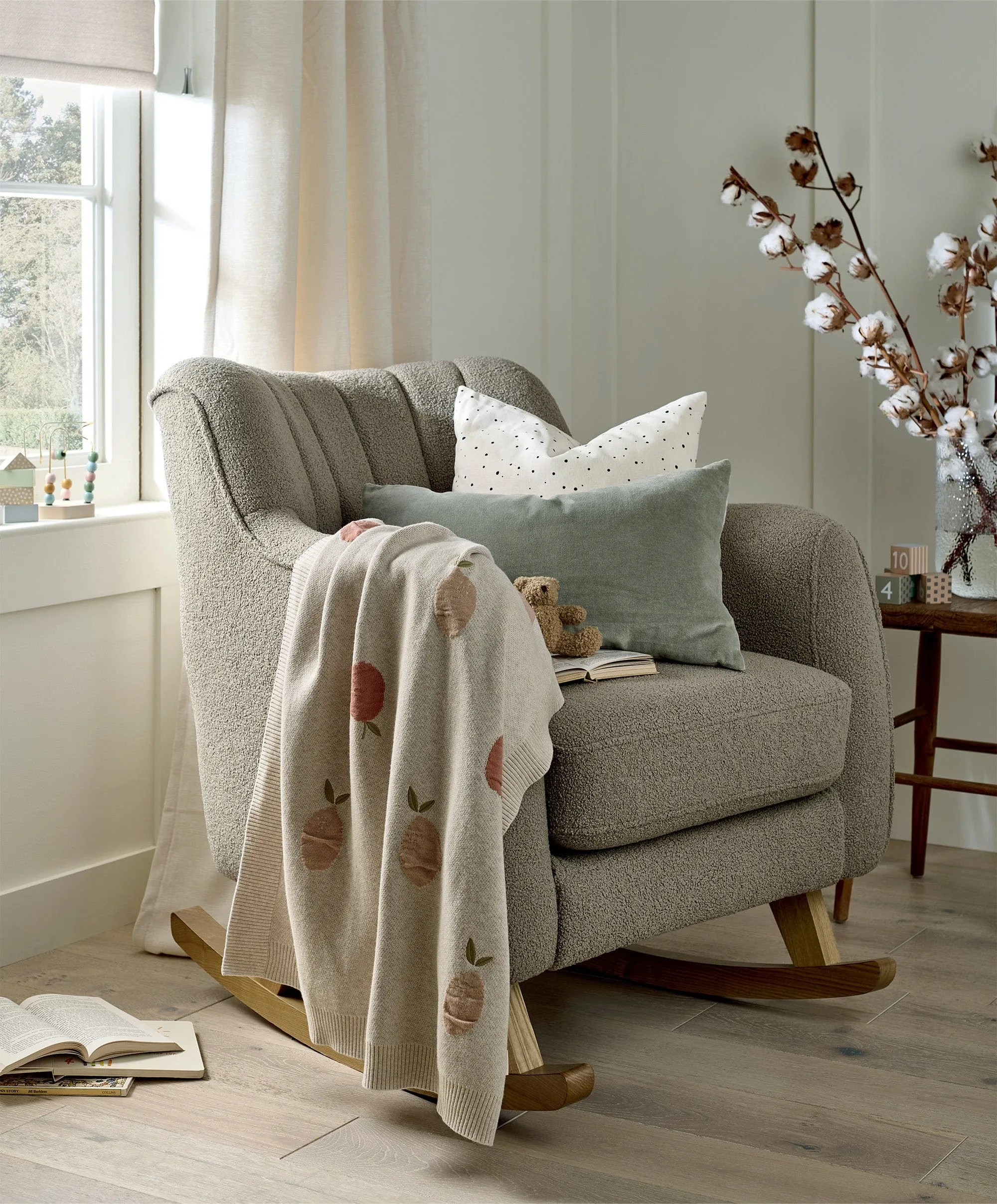 Hilston Nursing Chair - Mink Boucle