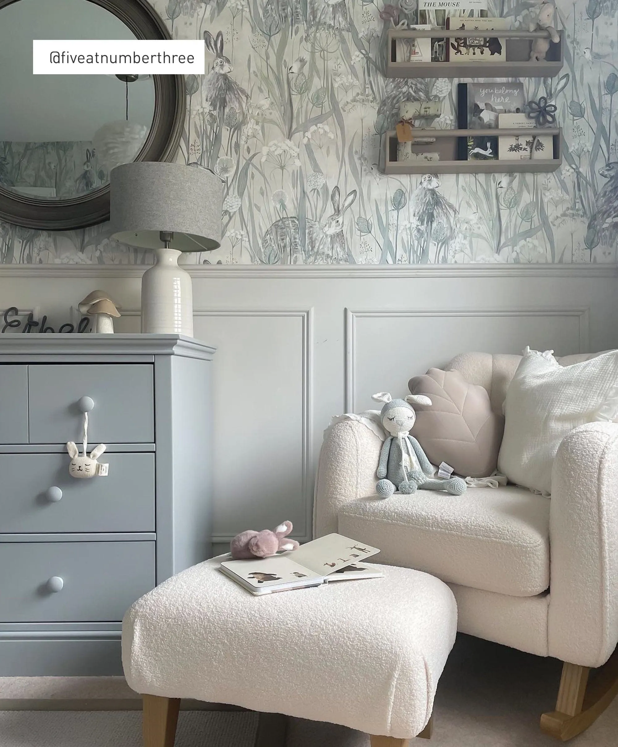 Hilston Nursing Chair - Off White Boucle