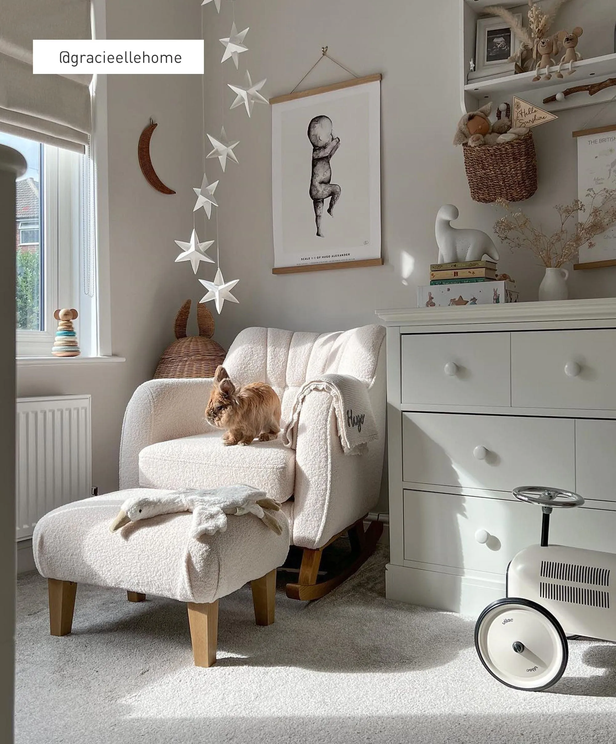 Hilston Nursing Chair - Off White Boucle