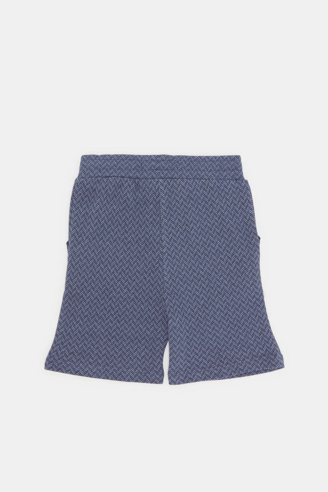 Infant Boys Navy Jacquard Active Shorts