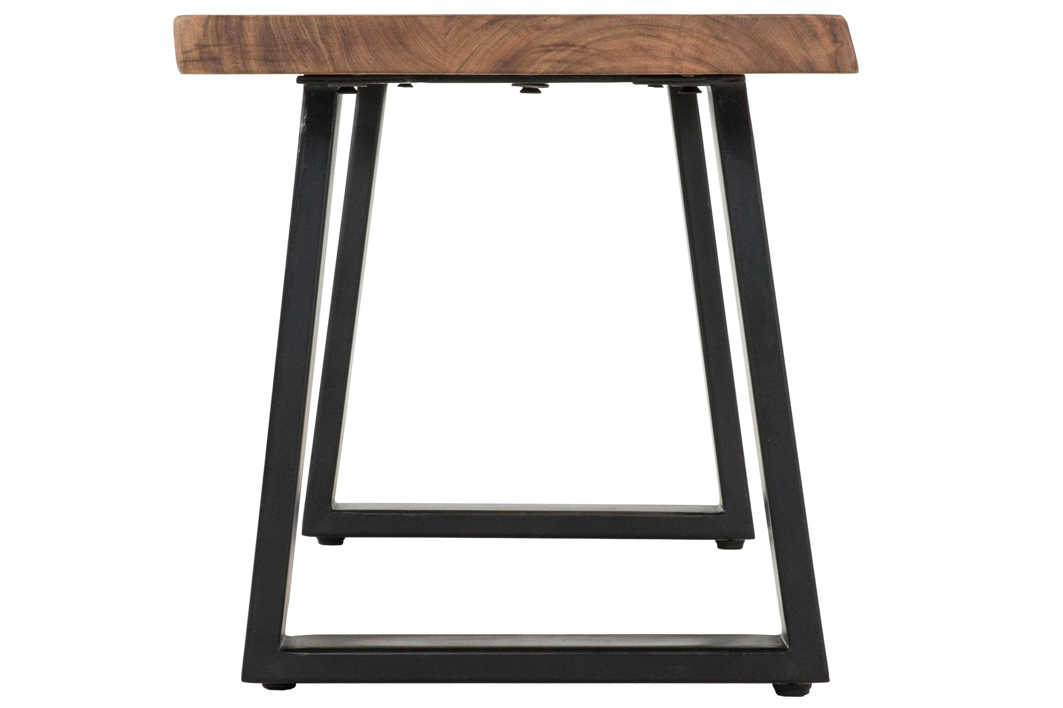 Kiel Wood Dining Bench in Brown and Black