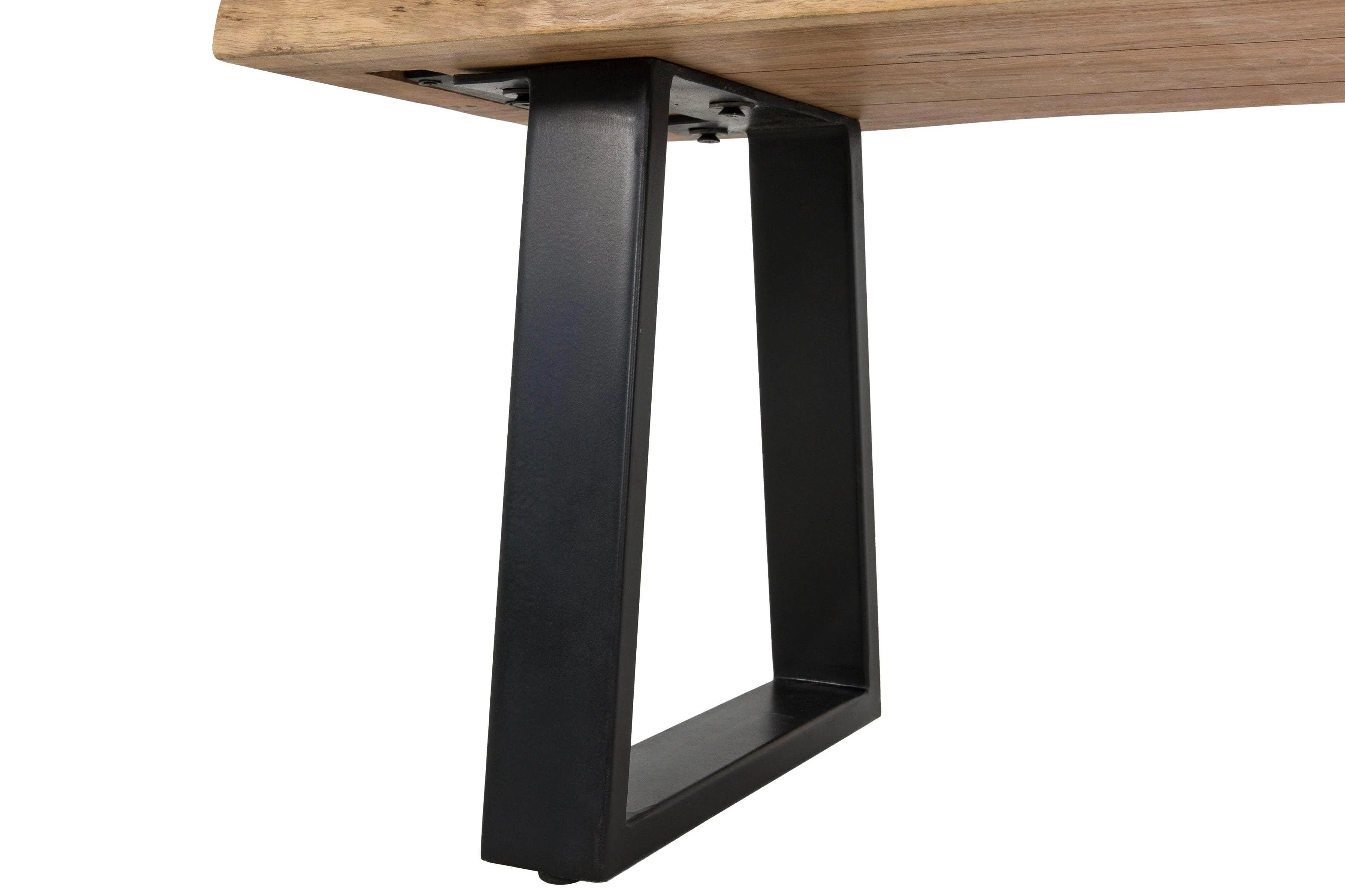 Kiel Wood Dining Bench in Brown and Black