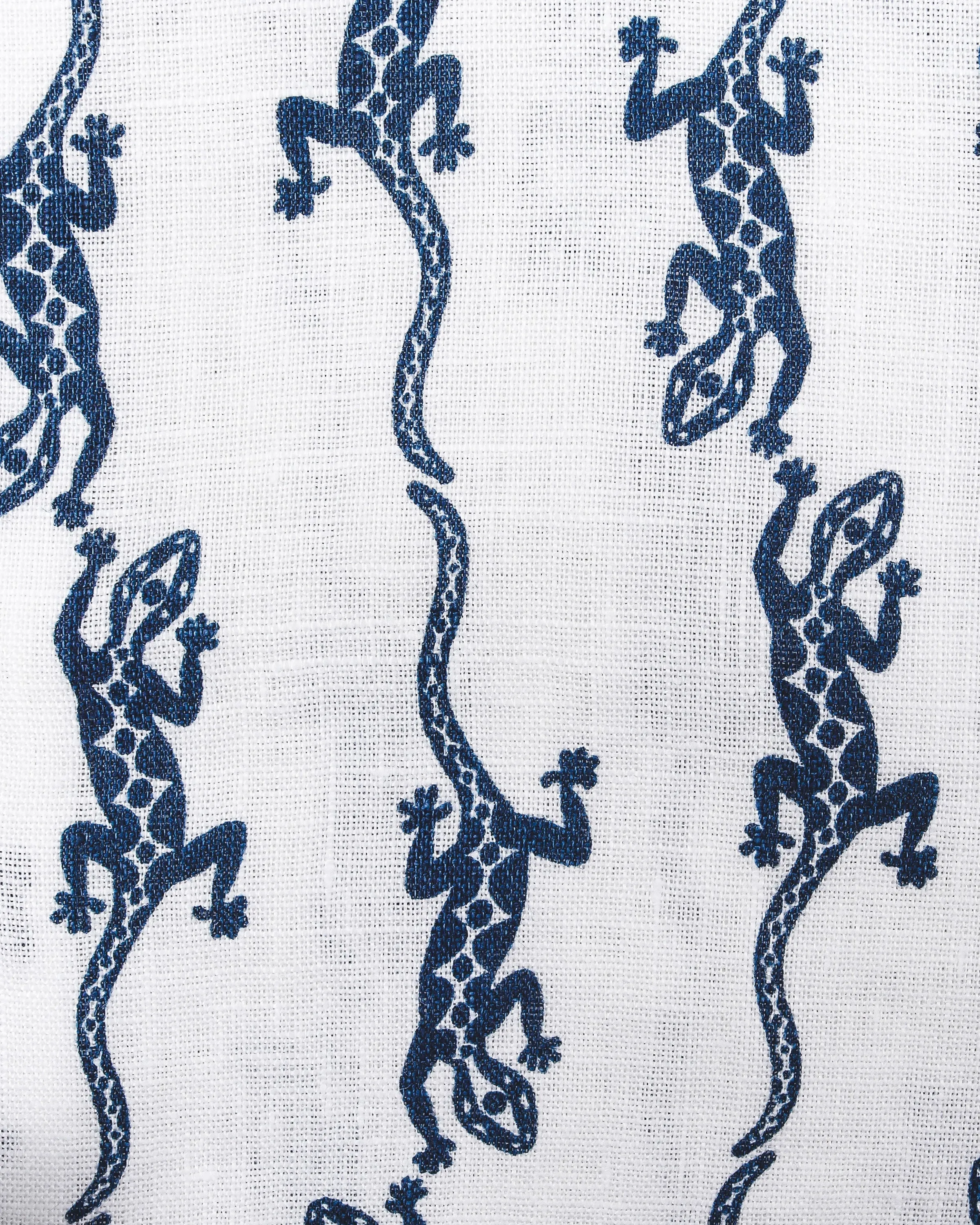 Linen Collarless Shirt GECKO